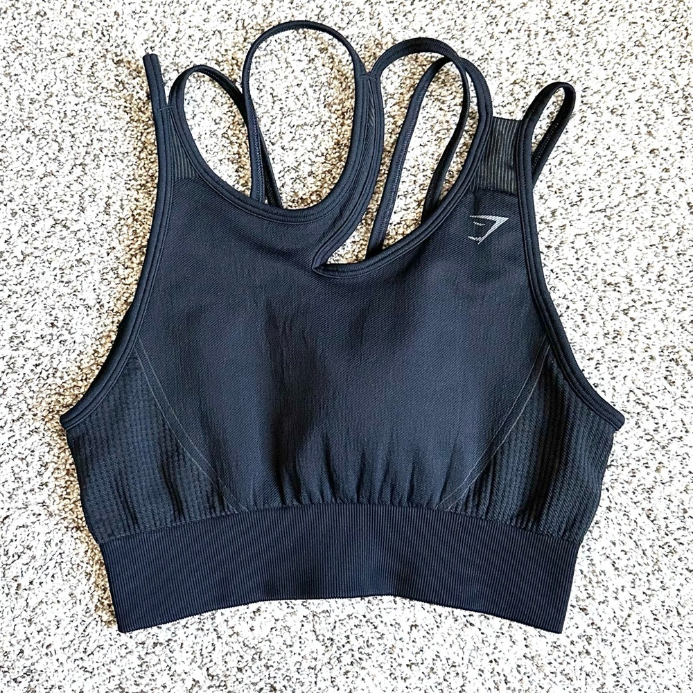 Gym Shark Black Seamless Sports Bra